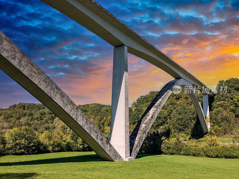 Natchez Trace Parkway大桥，富兰克林，田纳西州